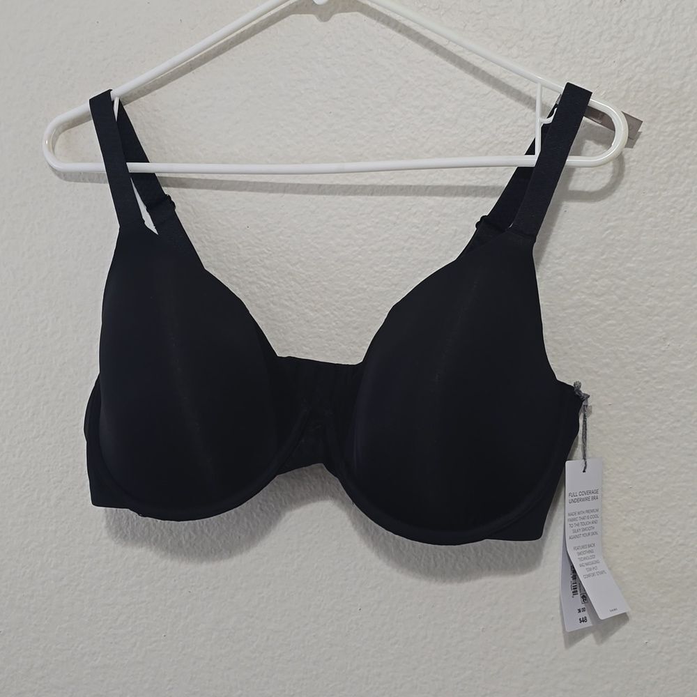 Liz Claiborne black Full Coverage bra‎ size 36DD